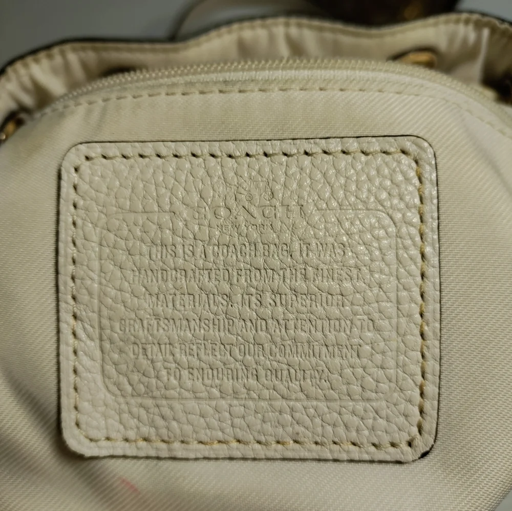 Coach Mini Billie Turnlock Chalk White Backpack